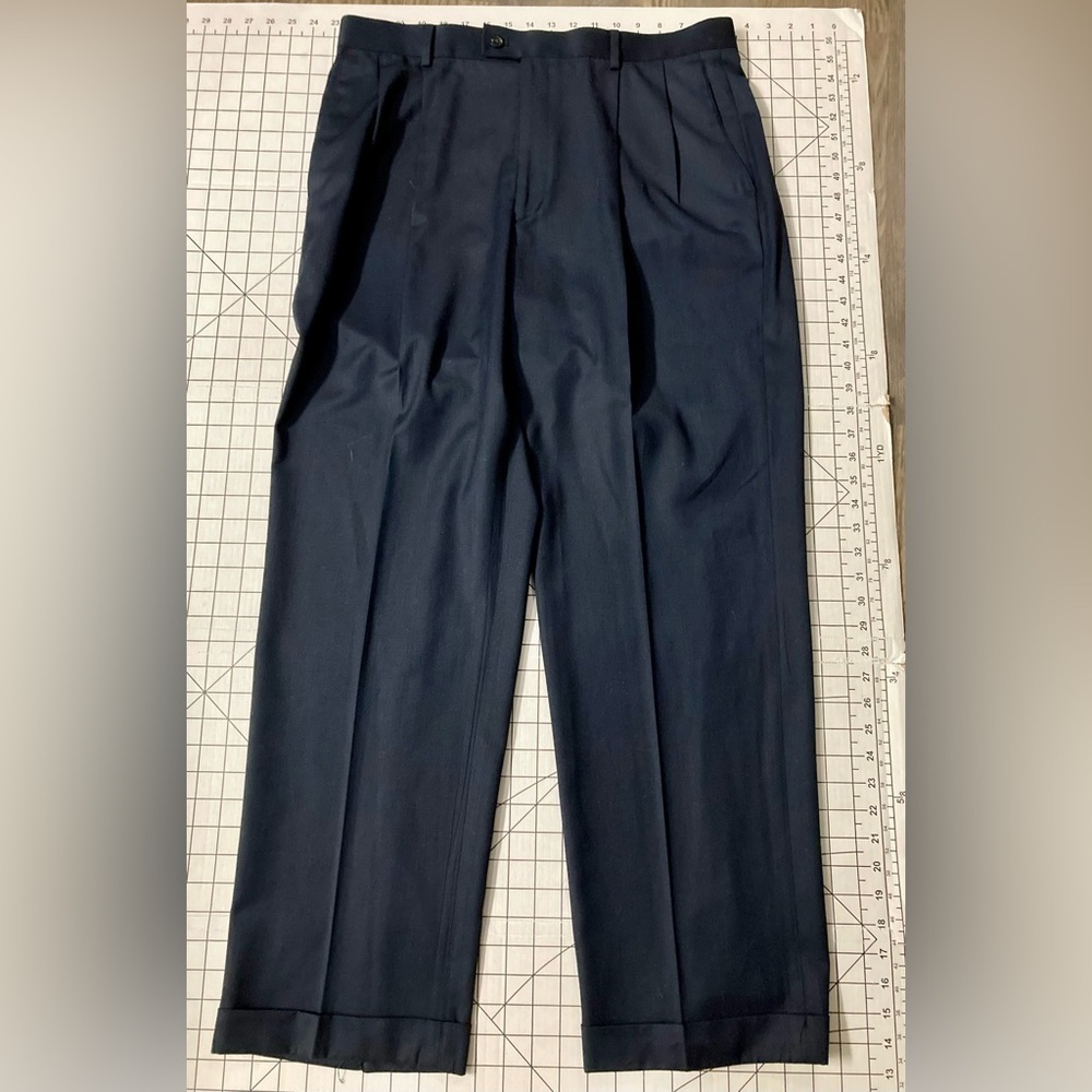 Alan Flusser Men’s Size 36/32 Navy Dress Pants